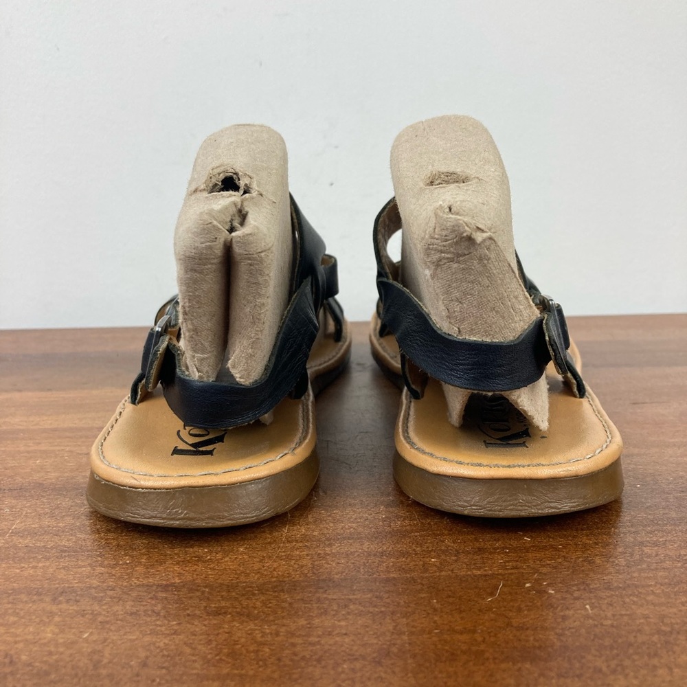 Korks by Kork-Ease Black Leather Toe Loop Strappy Sandals Women’s Size 7M. - Picture 6 of 12